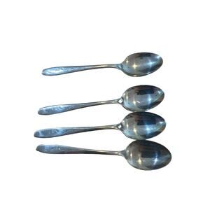Silco Stainless Flatware MARDI GRAS Spoons 4 Piece